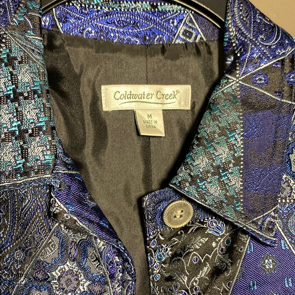 Coldwater Creek Blue Patchwork Design Jacket - image 2